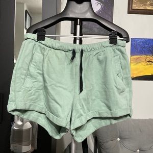 3 pairs of pink by vs sweat shorts and 2 pairs of under armour pants